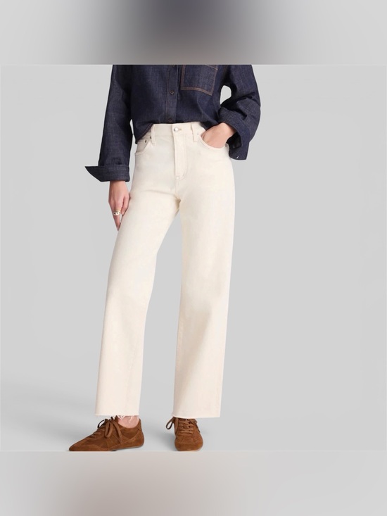 Madewell Denim - Madewell Jeans Vintage Wide Leg Crop Size 31 White Denim Minimalist Modern Clean